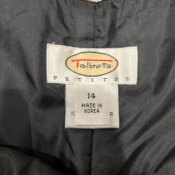 NWT Talbots Women's Silk & Wool Blend Wide Leg Pant Black Size 14 - Picture 8 of 11